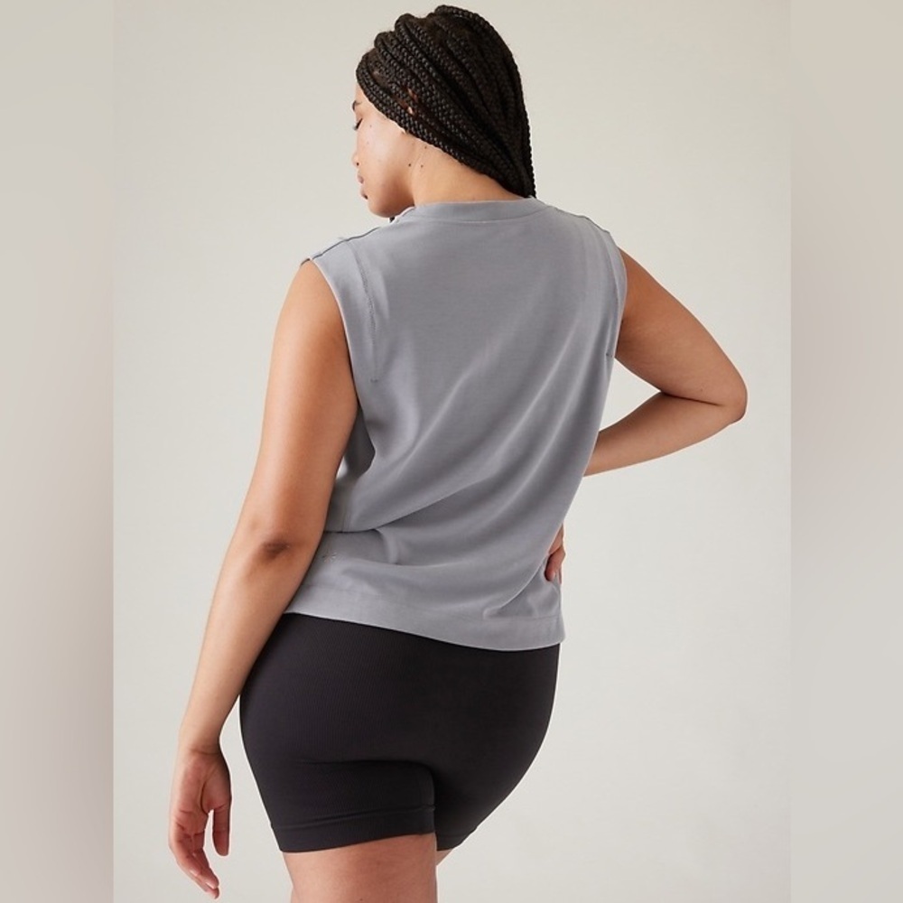 Athleta Seasoft Tank Sweatshirt | Coastline Blue Gray | XS - Picture 9 of 14